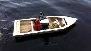 Homemade Gas RC Boat DIY  Weed wacker engine [upl. by Joella475]