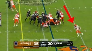 Syracuse QB Pulls Off the Cleanest Play Fake vs Purdue [upl. by Er636]