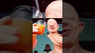 Wait for it  Like or he will drink your orange juice  Bald old man drinking orange juice [upl. by Radke]