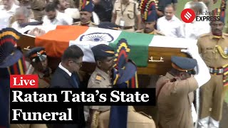 Ratan Tatas Last Rites Performed with Full State Honours  Ratan Tata News  Ratan Tata Death [upl. by Adran]