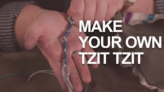 Tie Your Own Tzit Tzit for Your Tallit Jewish DIY Video [upl. by Ardnossac178]