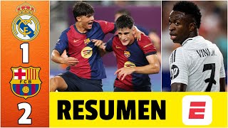 BARCELONA derrota 21 al REAL MADRID en EL CLÁSICO DOBLETE de PAU VICTOR VINICIUS jugó  Amistoso [upl. by Heyde508]