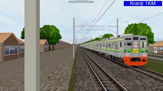 KRL Tokyu 85008618F Melintas eksStasiun Rawabebek  OpenBVE [upl. by Attenehs]