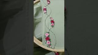 Beautiful floral embroidery design for dupattahandworkembroidery [upl. by Sekoorb]