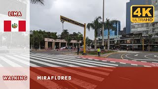 4K Walking tour Lima 🇵🇪  Miraflores  Peru 2023 [upl. by Freyah]