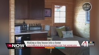 Tiny house for homeless finished in Kansas [upl. by Waite]