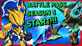 Brawlhalla BATTLE PASS SEASON 5 LAUNCH • ALL ITEMS Overview  1v1 Gameplay [upl. by Nnaear382]