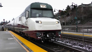 Amtrak Cascades at Mukilteo WA and Trespassers 4K [upl. by Ila840]