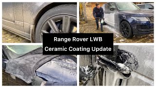 Range Rover LWB Autobiography Exterior Wash  3 month Ceramic Coating Update [upl. by Nimrahc]