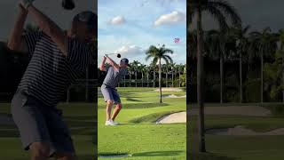 Bryson DeChambeau driver off the deck 🏌️‍♂️🤯 via brysondechambeau golfswing pgatour livgolftour [upl. by Bethina]