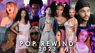 Pop Rewind 2023  Year End Megamix Mashup of 100 songs w song titles  by DJ Flapjack [upl. by Nevi]