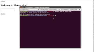 Meteorjs chat tutorial part 18  Super easy deploy [upl. by Wengert]