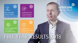 Umicore Full Year Results 2018 [upl. by Jennee828]