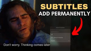 How to Add Subtitle to a Video or Movie Permanently Using VLC [upl. by Dnamron85]