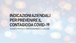 Indicazioni aziendali prevenzione Covid19 [upl. by Dina]