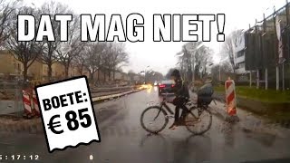 Fietser heeft lak aan voorrangsregels  DAT MAG NIET [upl. by Ahsiyk899]