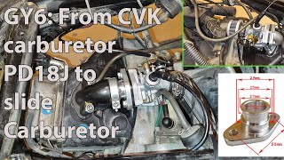 From CVK carburetor PD18J to PZ19 slide Carburetor [upl. by Jemina]