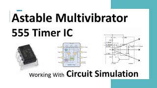 Astable Multivibrator Using 555 Timer IC working with Circuit Simulation [upl. by Welsh701]