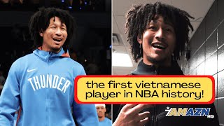 The FIRST player of Vietnamese descent to be on an active NBA ROSTER 🇻🇳 [upl. by Yrannav]