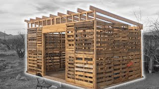 DIY Pallet Project Shed Build part 1 [upl. by Igiul]