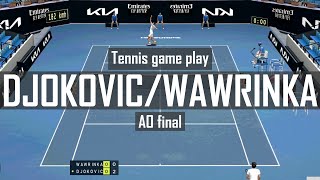 Tennis Game Play Djokovic Vs Wawrinka Australian Open Final [upl. by Dlawso]