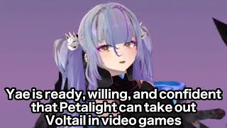 Yae is ready willing and confident that Petalight can take out Voltail in video games [upl. by Paxon]