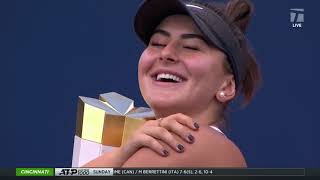 Tennis Channel Live Bianca Andreescu Captures Hometown Toronto Title [upl. by Eran]