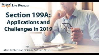 Section 199A Applications and Challenges in 2019 AIG4 [upl. by Joktan]