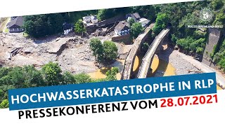 Nach Hochwasser Tägliche Presseinformation zur aktuellen Lage 28072021 [upl. by Jemima]