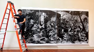 Largescale Woodblock Prints by Sergio Suárez • Monumental Relief Printmaking [upl. by Vena]