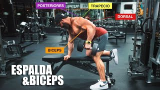 Entrena duro ESPALDA y BICEPS con esta rutina  gymtopz [upl. by Eiramyma]