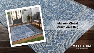 Midlaren Global Denim Area Rug [upl. by Ahsauqram]