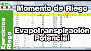 Cálculo MOMENTO de RIEGO 💧🌱 EVAPOTRANSPIRACIÓN POTENCIAL  parte 3 de 8 [upl. by Rothstein]