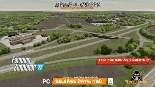 Newell Creek  Flyover  newellgaming  Farming Simulator 22 [upl. by Dene]