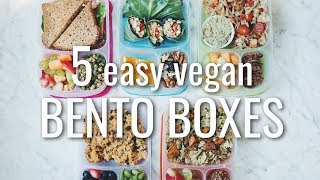 5 easy vegan back to school bento boxes lunch ideas  hot for food [upl. by Oiramad]