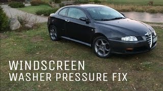 Alfa Romeo GT windscreen washer DIY fix [upl. by Cairistiona]