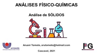 Aula 1  Análise dos sólidos totais voláteis e fixos [upl. by Sol426]