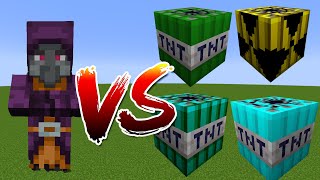 Illusioner vs All Tnt Mob Battle in Minecraft [upl. by Yecrad495]