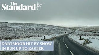 Storm Nelson Snow blankets Dartmoor ahead of Easter break Carmageddon [upl. by Groot]