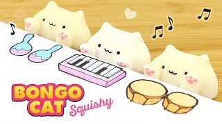 DIY BONGO CAT SQUISHY How to Make Hitohada Gel Squishies [upl. by Liagiba]