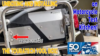 Touratech Toolbox Unboxing and Installation on BMW R1200GS [upl. by Davida117]