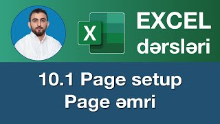 Excel dərsləri  101 Page Setup  Page  Exceldə çap etmək [upl. by Nauqe]