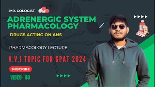 adrenergic system pharmacology I sympathetic system [upl. by Ahsen]