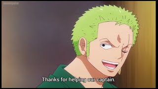 Zoro say thanks to caribou for saving luffy in wano  one piece episode 1094 English sub [upl. by Vilma]