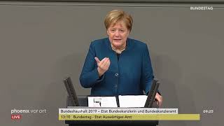 Generaldebatte im Bundestag Rede von Angela Merkel am 21112018 [upl. by Tonl]