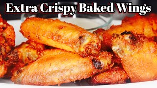 The SECRET To Crispy Oven Baked Chicken Wings [upl. by Amian727]