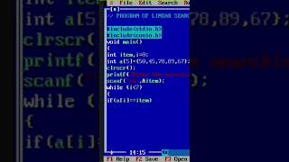 Linear search program in C programming language programminglanguage clanguage shorts education [upl. by Naamana]
