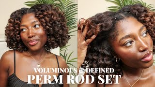 How to Perm Rod Set on Blowout Natural Hair [upl. by Westland605]