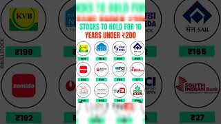 Stocks To Hold For 10 Years Under 200  Stock Market  Stocks under 200 rs [upl. by Ainod814]