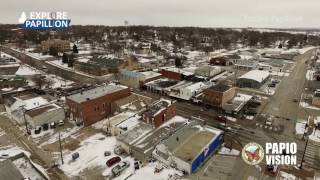 Explore Papillion  Frozen Papillion Papillion Nebraska drone video [upl. by Anaitit]